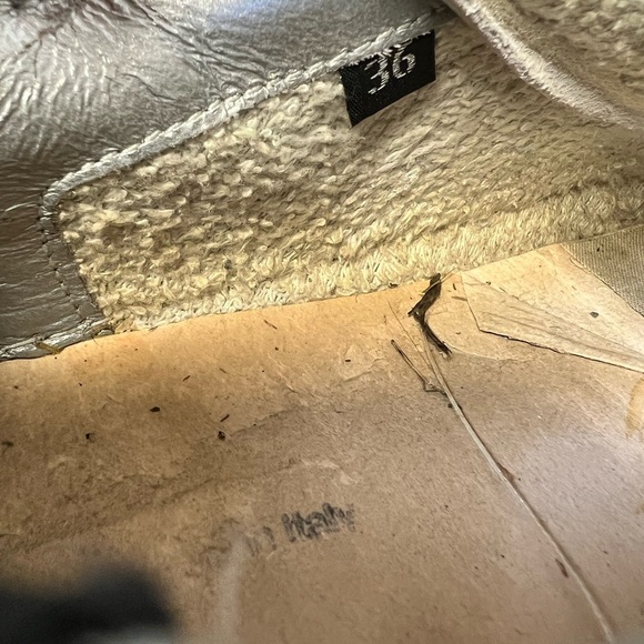 P448 Silver and white size 36  Sneakers Made in italy - Picture 7 of 8